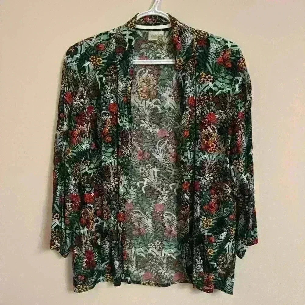 2/20 Twik floral open front kimono - women’s medium